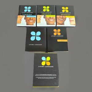 LIVING LANGUAGE Spanish Essential/Intermediate/Advanced Complete Set w/CDs